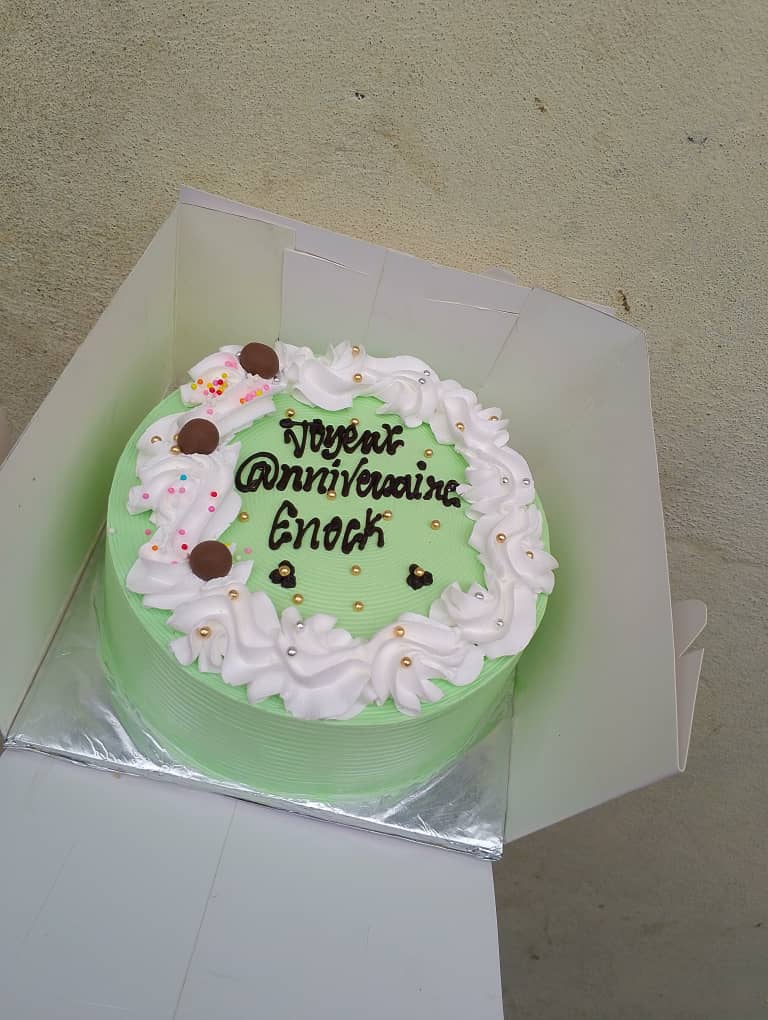 Gâteau vanille à la menthe